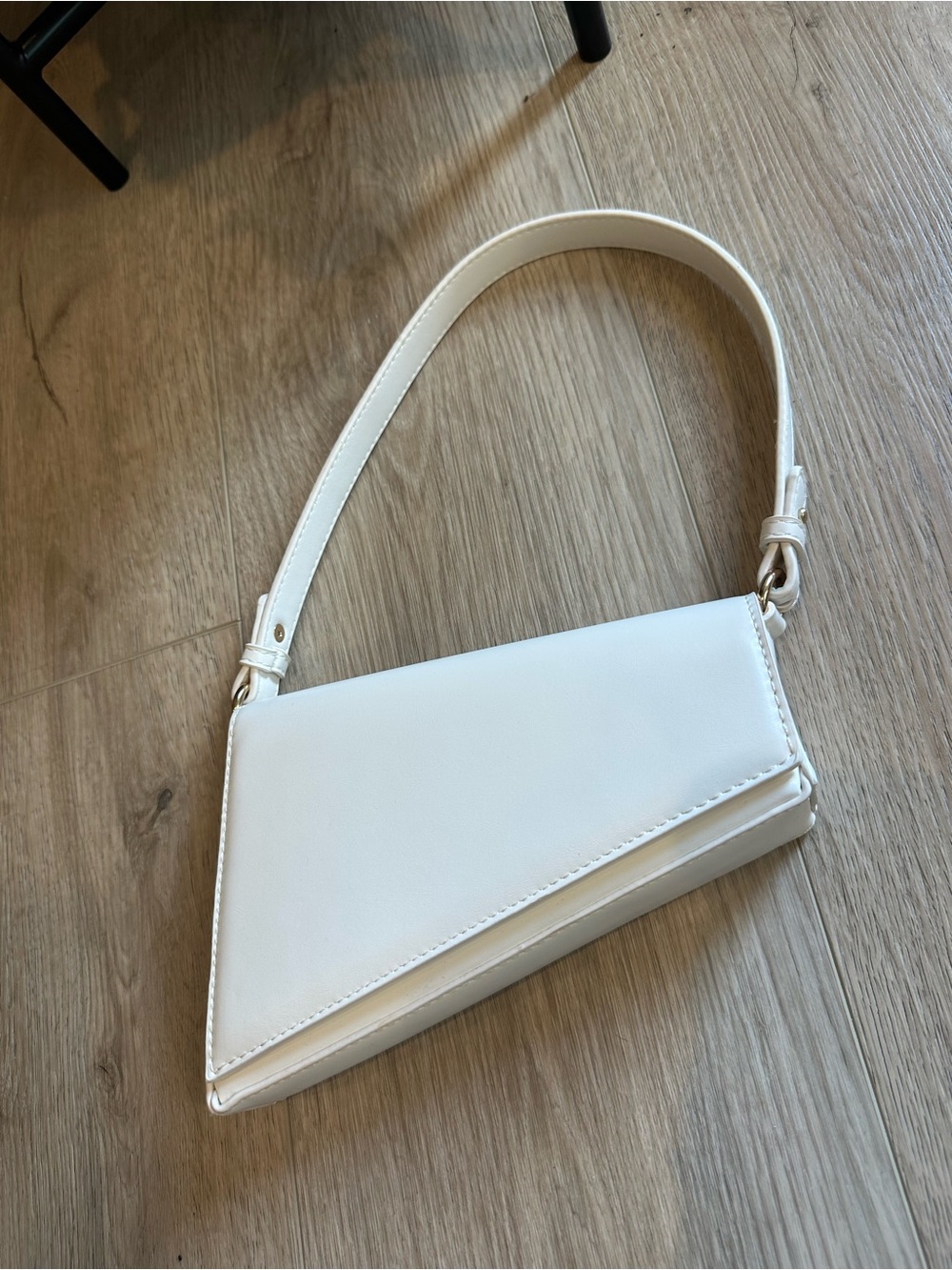 Madison West Asymmetrical Whie Bag